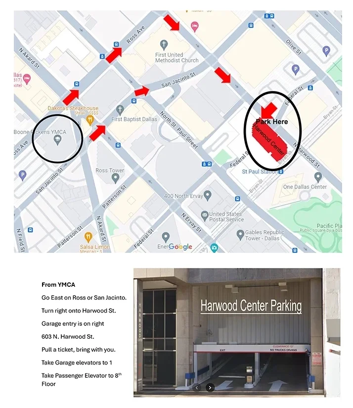 Chiropractic Downtown Dallas TX Parking Map & Directions
